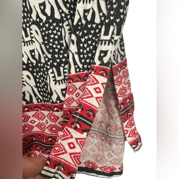 Serengeti Women’s Tunic Button Down Top All Over Elephant Print Boho Size Xl - Picture 10 of 10